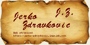 Jerko Zdravković vizit kartica